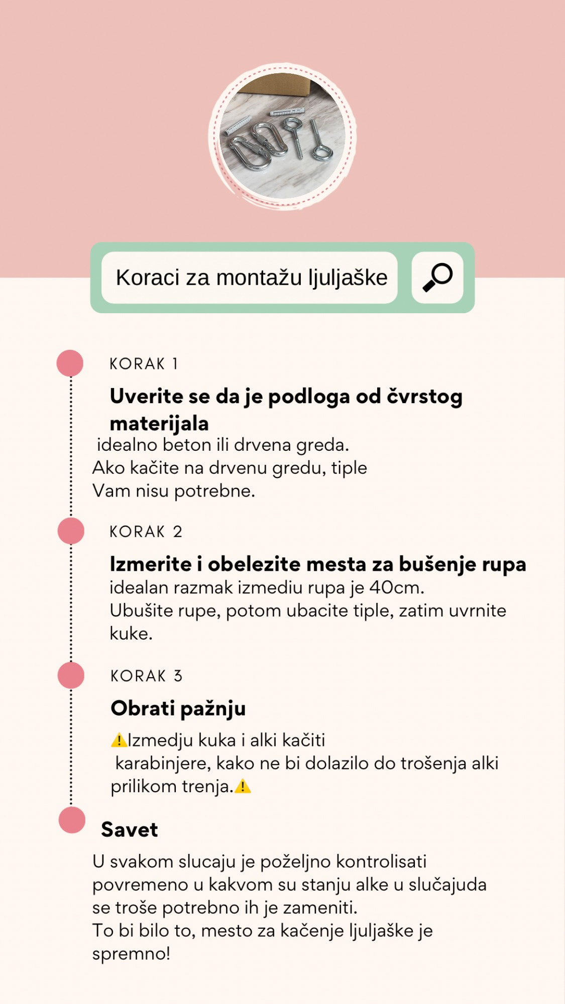 Montažni Set, Kuke, Tiple i Karabinjeri