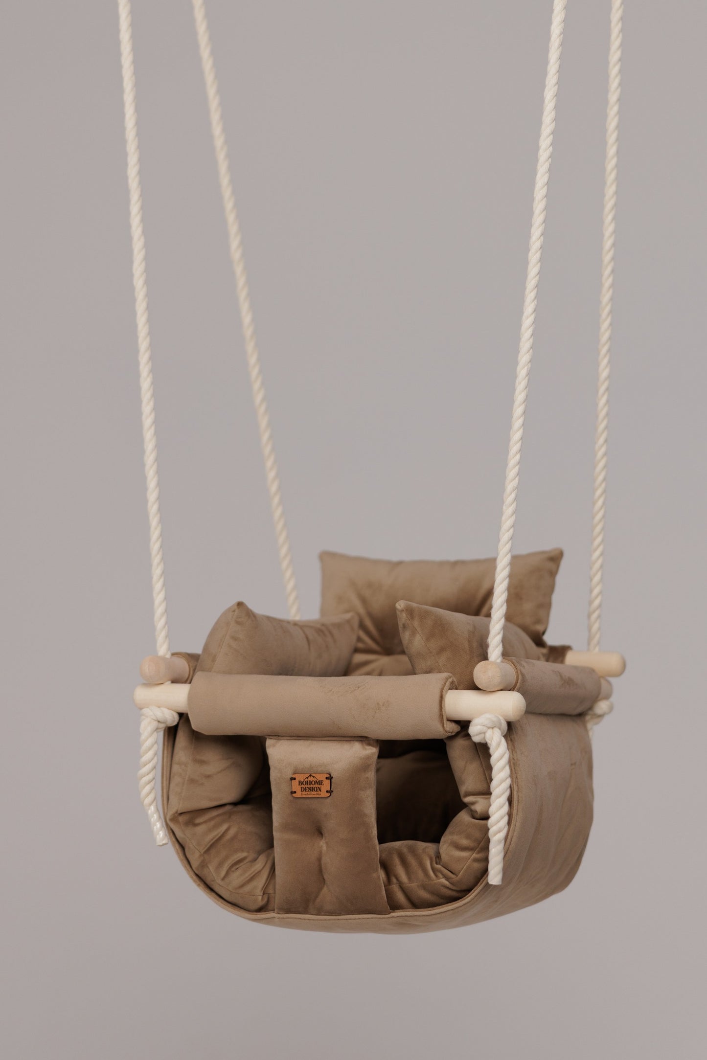 Luxury Teddy Brown - Handmade Baby Swing