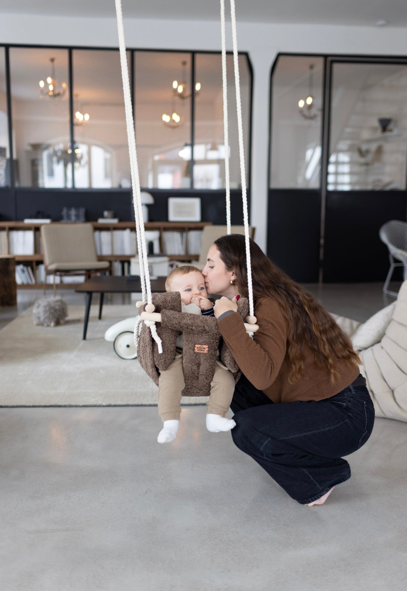 Alpine Chalet Premium Ljuljaška - Ručno rađena ljuljaška za bebe