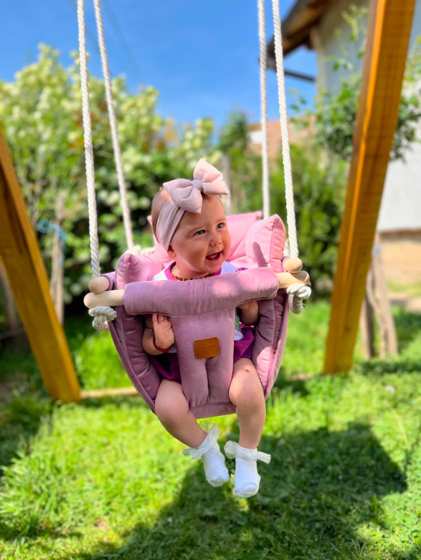 Luxury Violet Pink - Ručno rađena ljuljaška za bebe